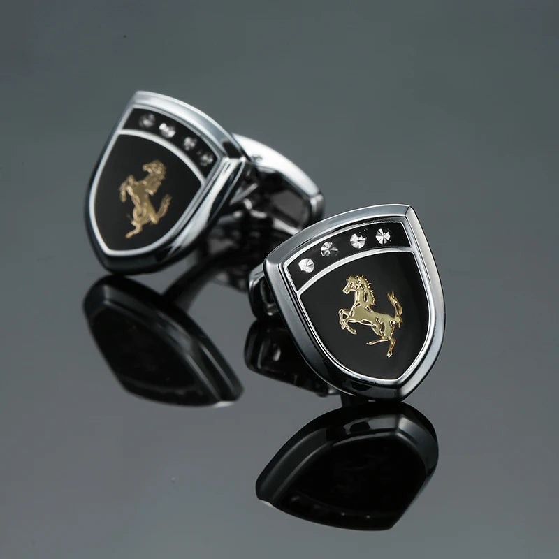 Men's French Cufflinks | Horse Logo Design