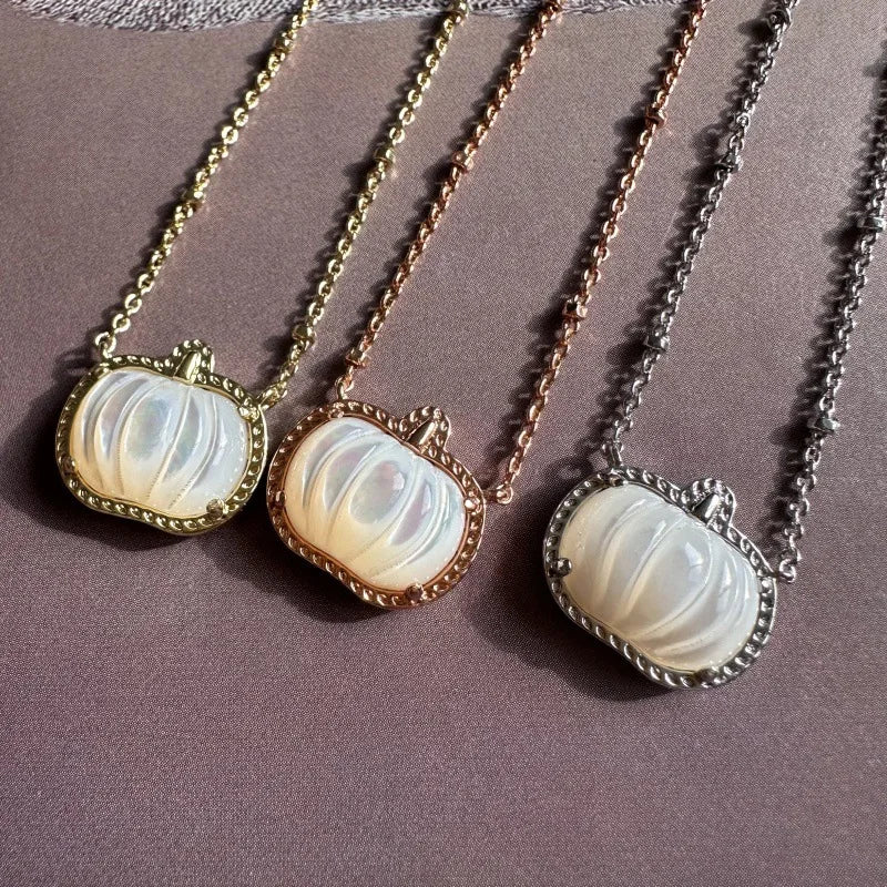 Halloween Pumpkin Pendant Necklace & Earrings Kendra Scott