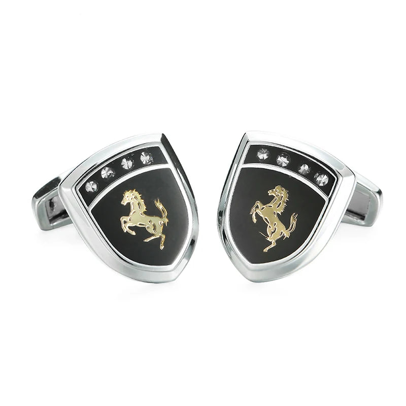 Men's French Cufflinks | Horse Logo Design