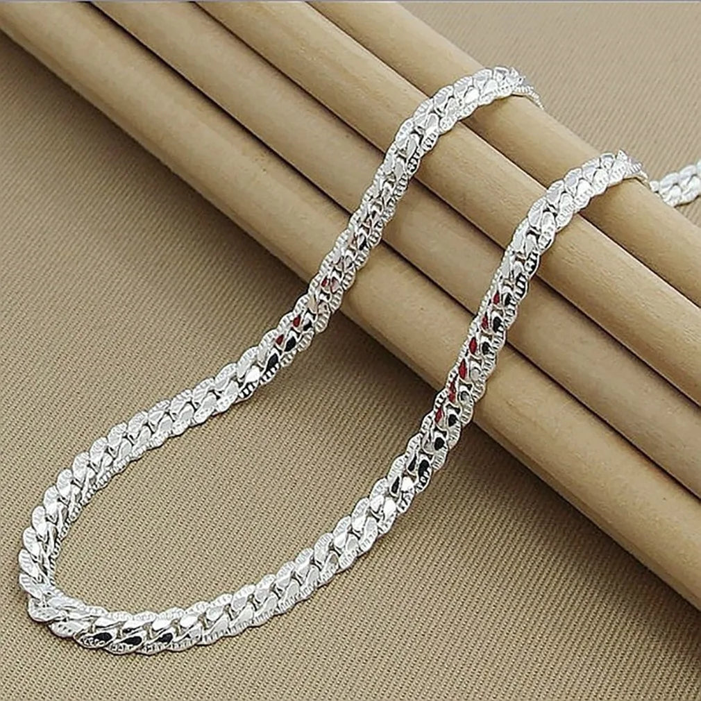 Sterling Silver Snake Chain Necklace – Classic Fashion Jewelry for Men & Women