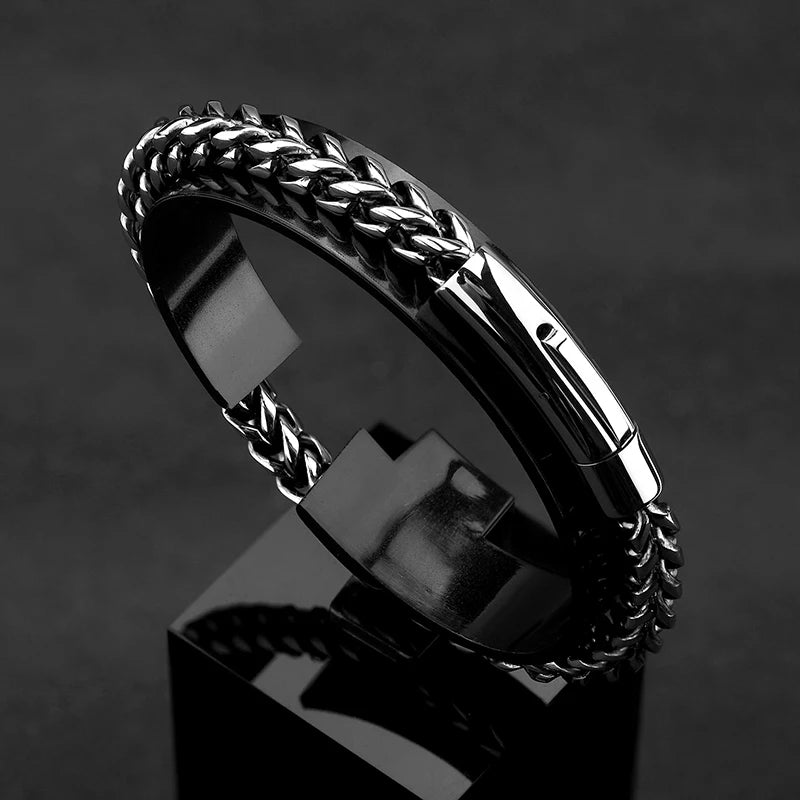 Stainless Steel Gold Plated Bracelet | For men