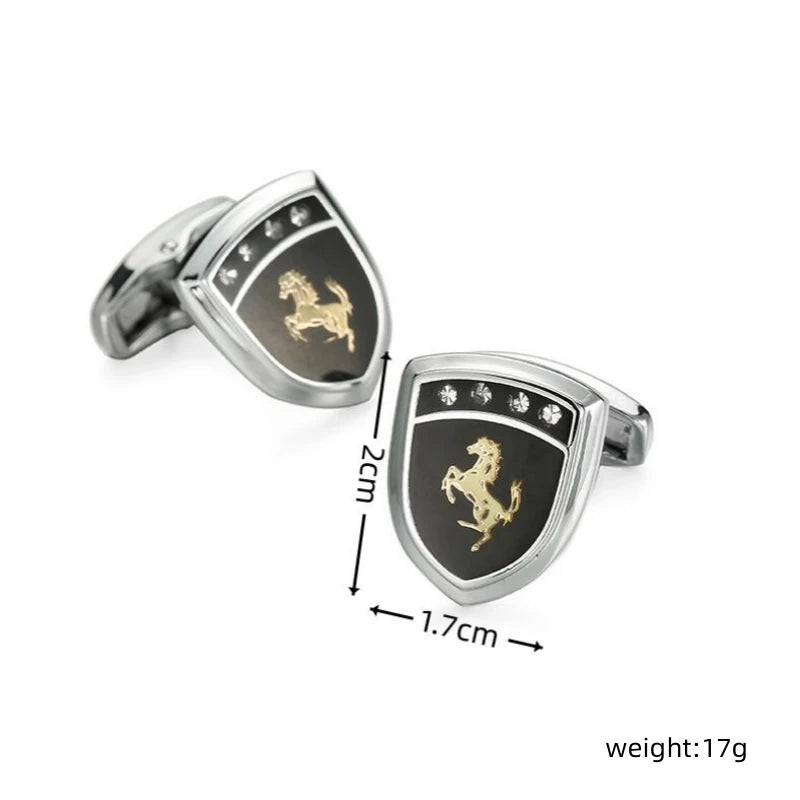 Men's French Cufflinks | Horse Logo Design