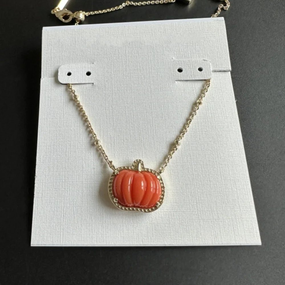 Kendra Scott Halloween Pumpkin Pendant Necklace