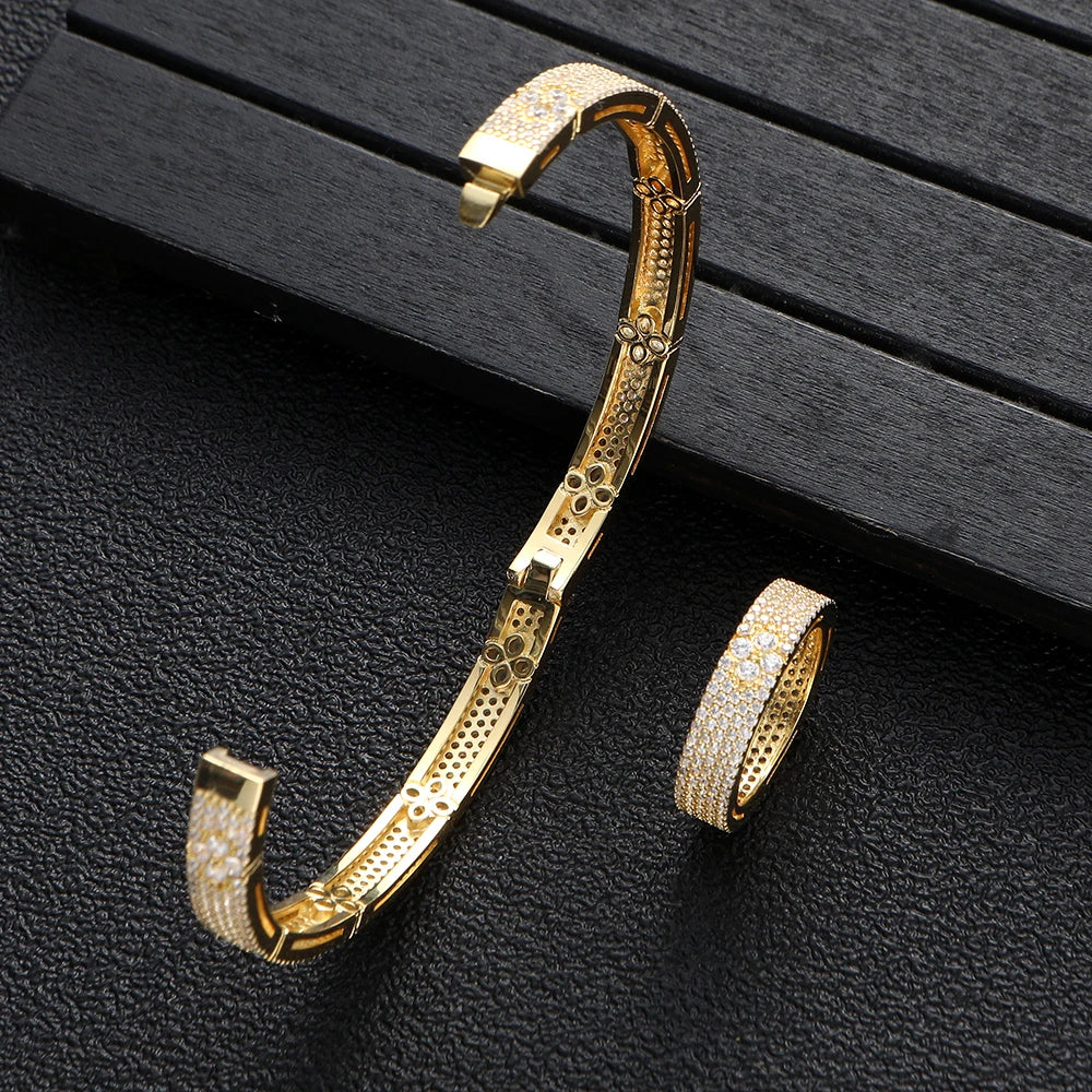 Luxury Bangle Ring Set | Women's Wedding Jewelry Collection