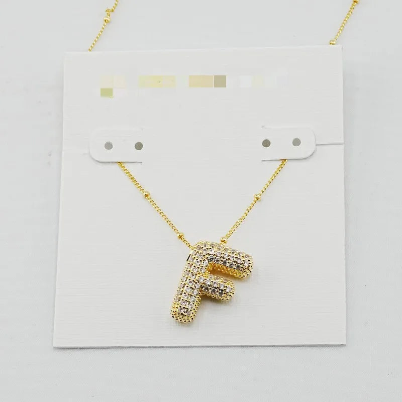 Kendra Scott Gold Initial Letter Necklace – 26 Zircon Alphabet Pendants