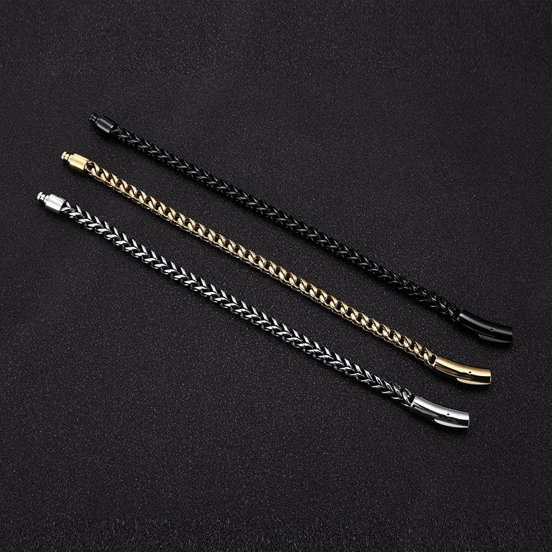 Stainless Steel Gold Plated Bracelet | For men