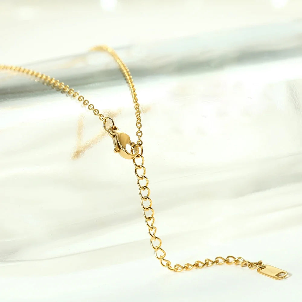 Gold Initial Necklace for Women | Stainless Steel Personalized Choker