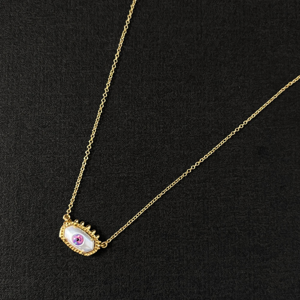 Evil Eye Pendant Necklace – Ivory Mother of Pearl Gold-Plated Kendra Scott