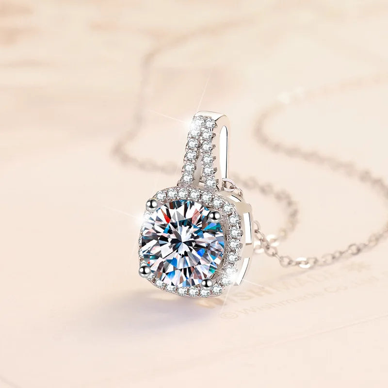 Petite & Pretty Square Moissanite Necklace