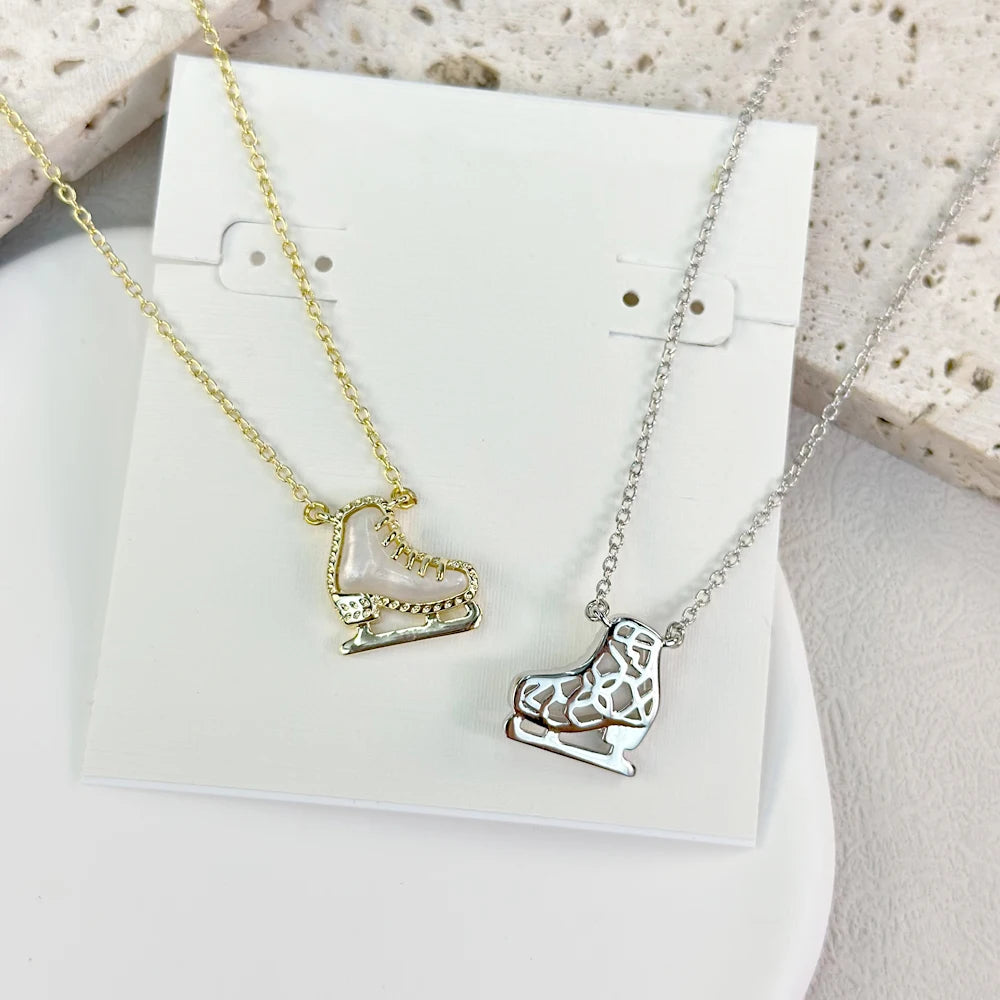 Ice Skate Pendant Necklace – 14K Gold Kendra Scott