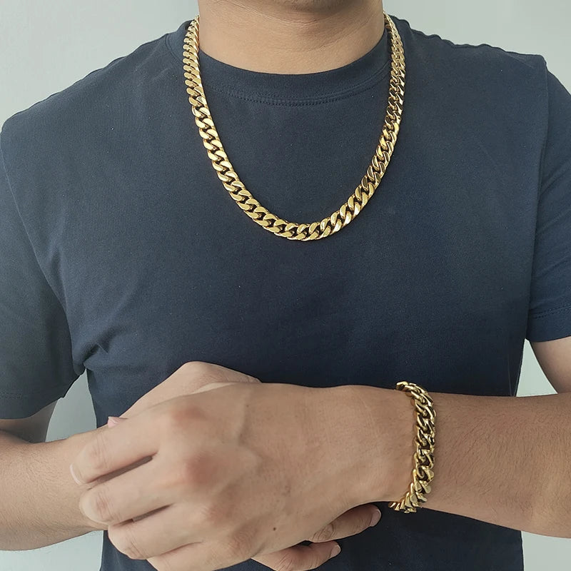 Luxury Necklace & Bracelet - Gold & Silver