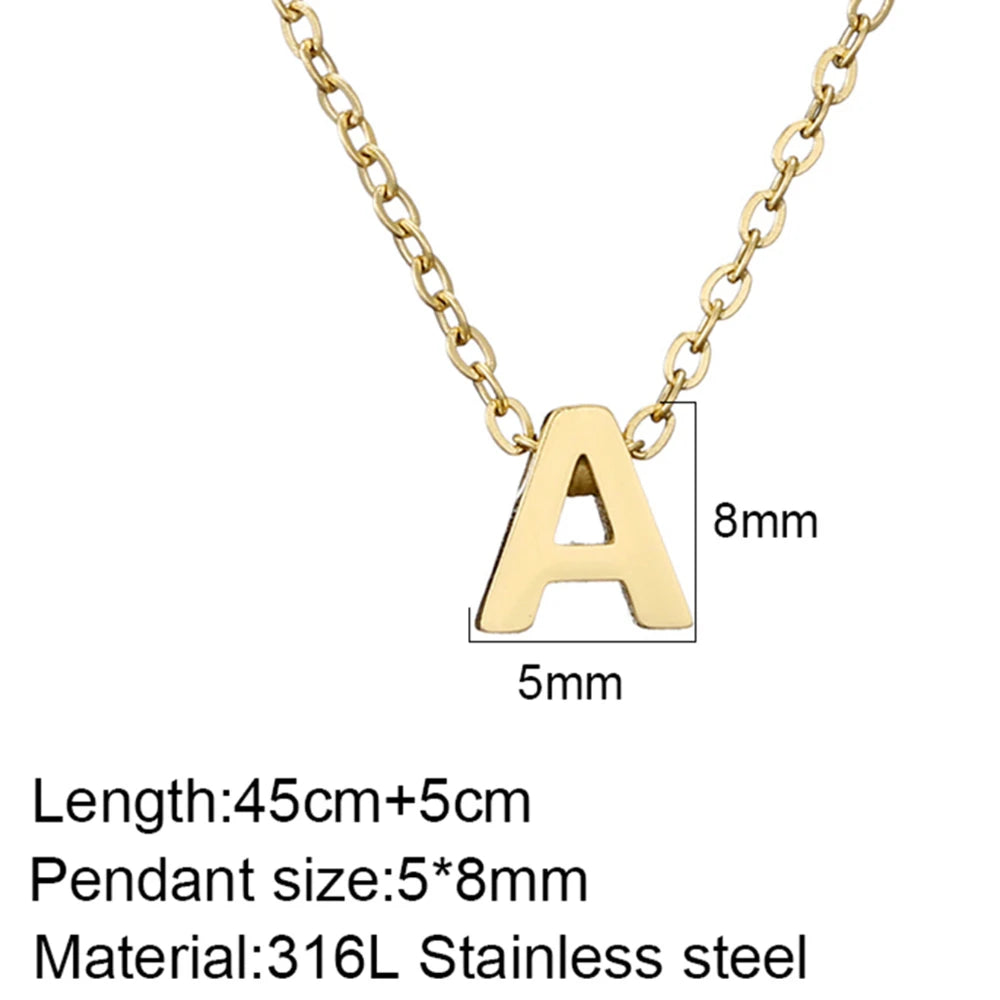 Gold Initial Necklace for Women | Stainless Steel Personalized Choker