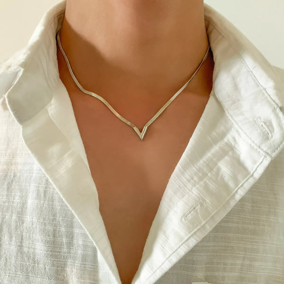 Gold-Plated Chain Necklace for Women | Geometric Coin Pendant